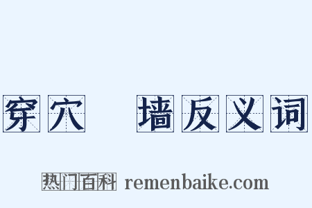 穿穴踰墙反义词是什么意思的图片